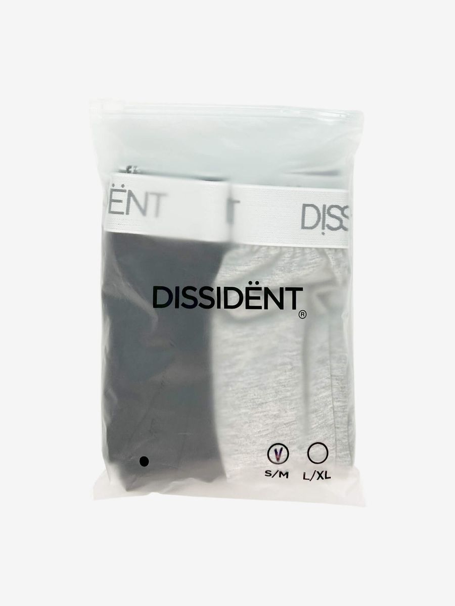 DISSIDENT — Боксеры Classic Logo Black/Grey Melange