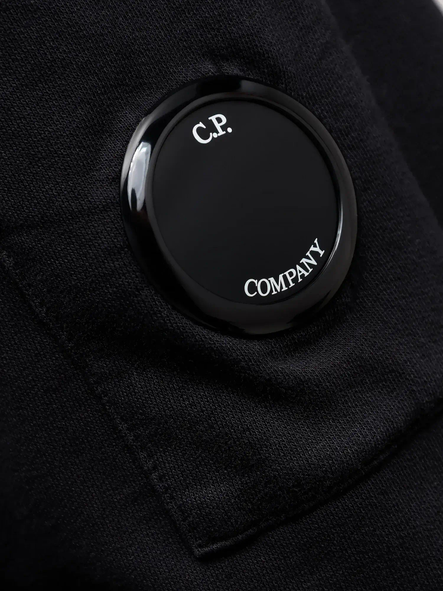 C.P. COMPANY — Свитшот Zip-Up Lens Sweatshirt Polo Collar Black
