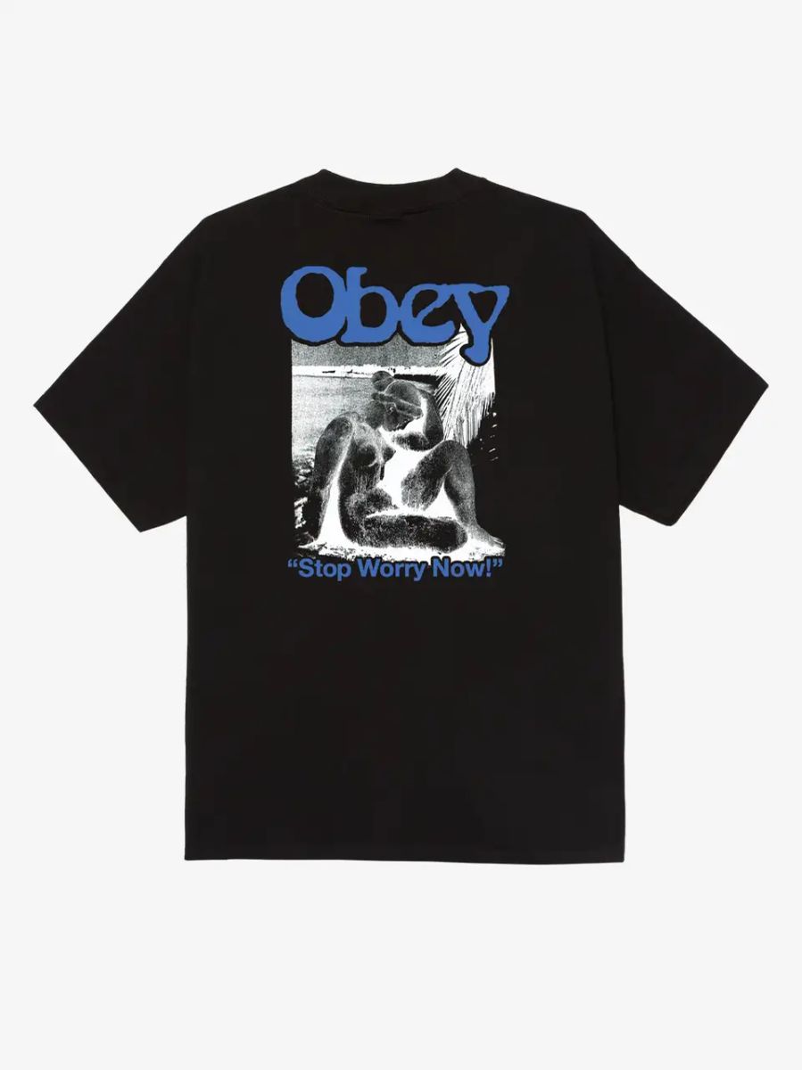 OBEY — Футболка Stop Worry Now Black