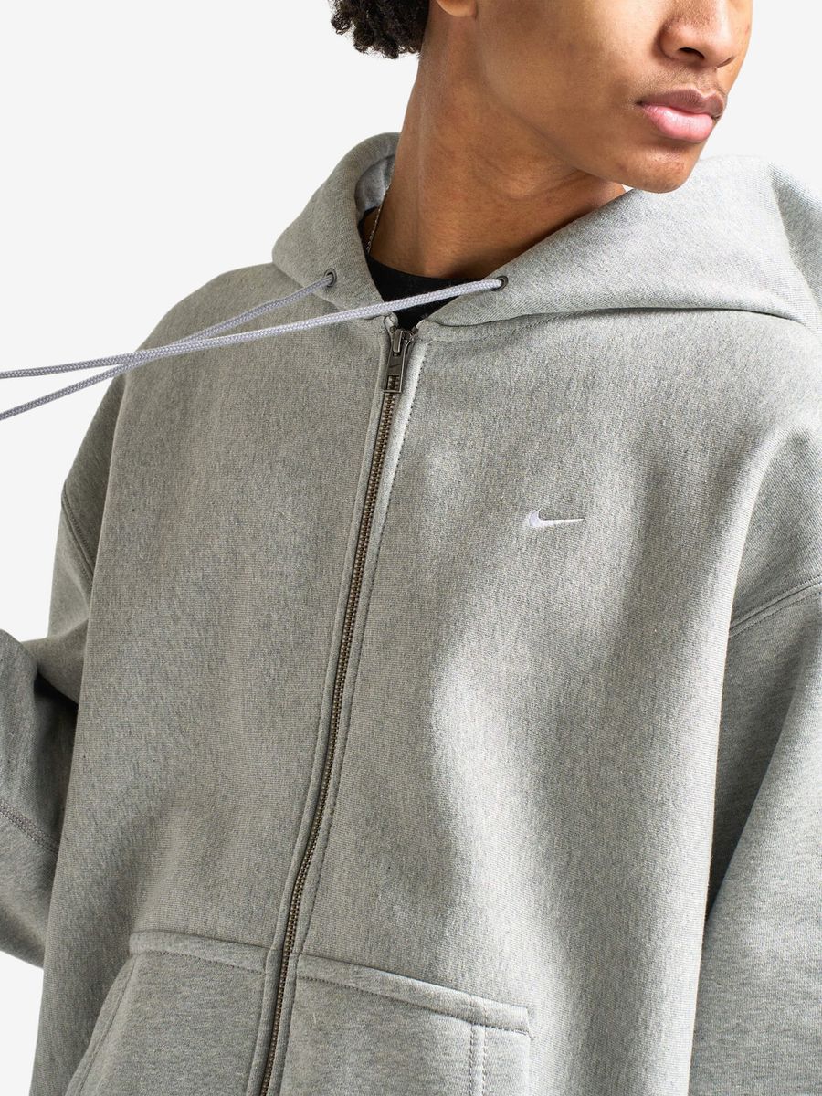 NIKE — Худи Solo Swoosh Fleece Full Zip Dark Heather Grey