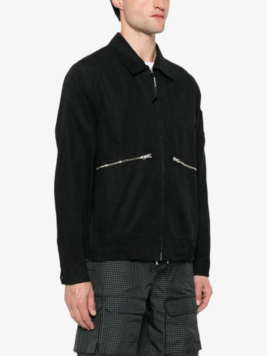 C.P. COMPANY — Овершот Micro -Reps Lens Detail Zip-Up Jacket Black