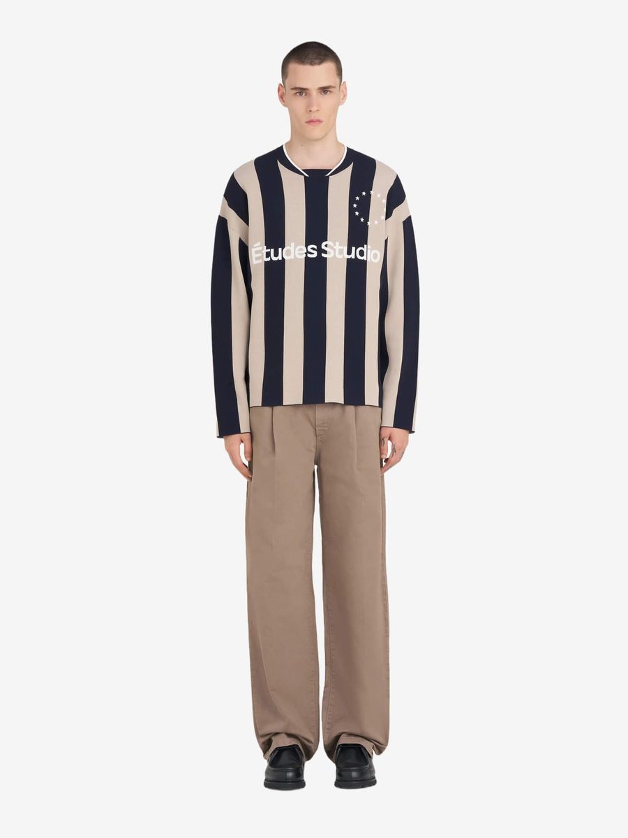 ÉTUDES STUDIO — Лонгслив Soccer LS Striped Navy