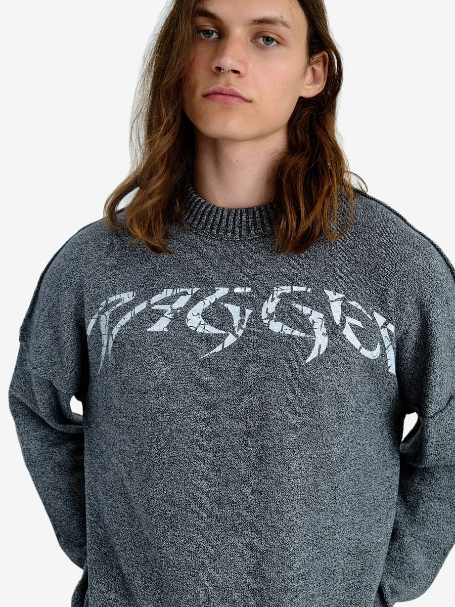 THE RAGGED PRIEST — Свитер Вязаный Direction Knit Acis Wash Black