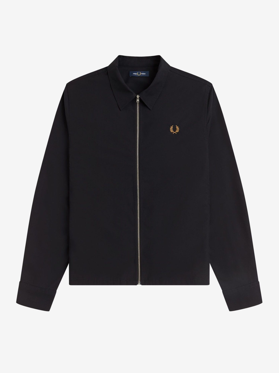 FRED PERRY — Рубашка Poplin Overshirt Black