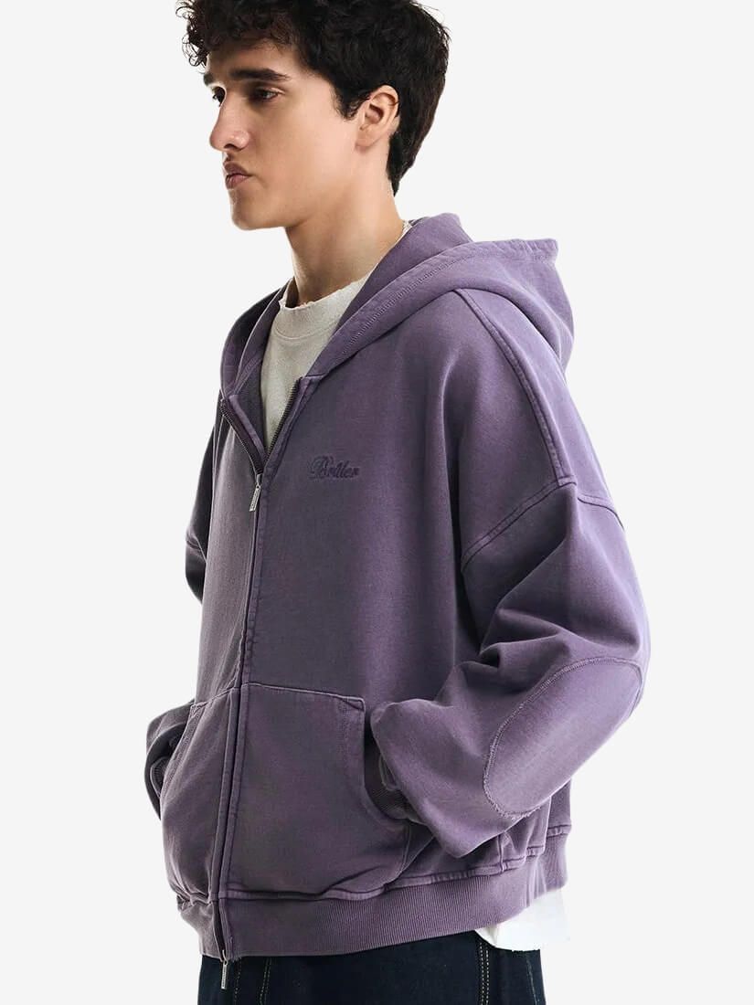 BRÛLER D’AMOUR — Худи Zip Muse Purple (Garment Wash)