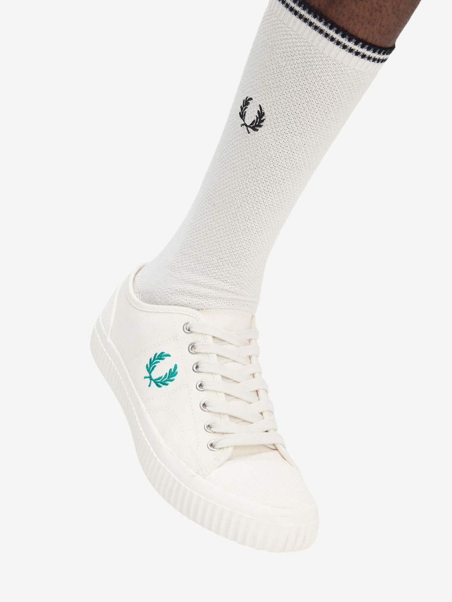FRED PERRY — Обувь Low Hughes Light Ecru/Green