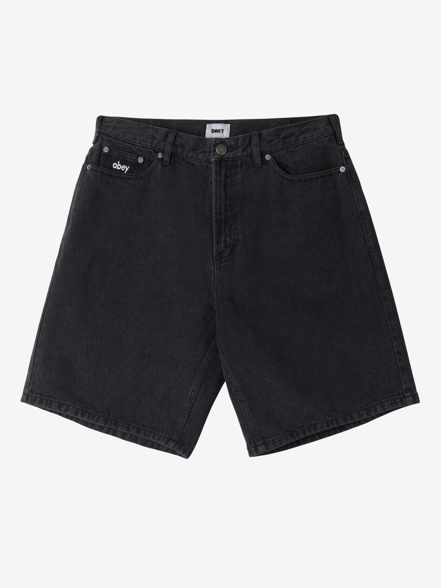 OBEY — Шорты Bigwig Baggy Denim Faded Black