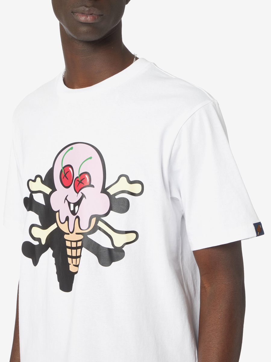 ICECREAM — Футболка Cones & Bones Tee White