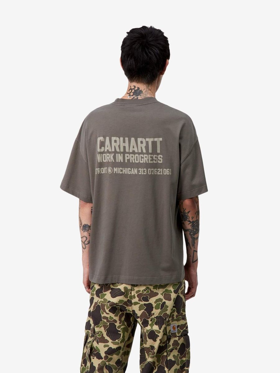 CARHARTT WIP — Футболка S/S Distance Tee Graphite (Stone Dyed)