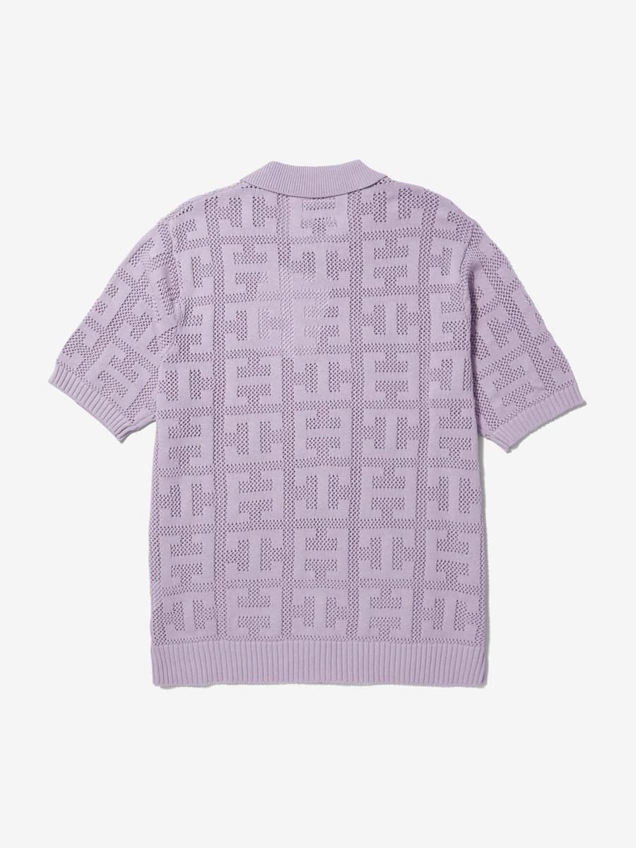HUF — Рубашка-вязаная Monogram Jacquard ZIP Lavender