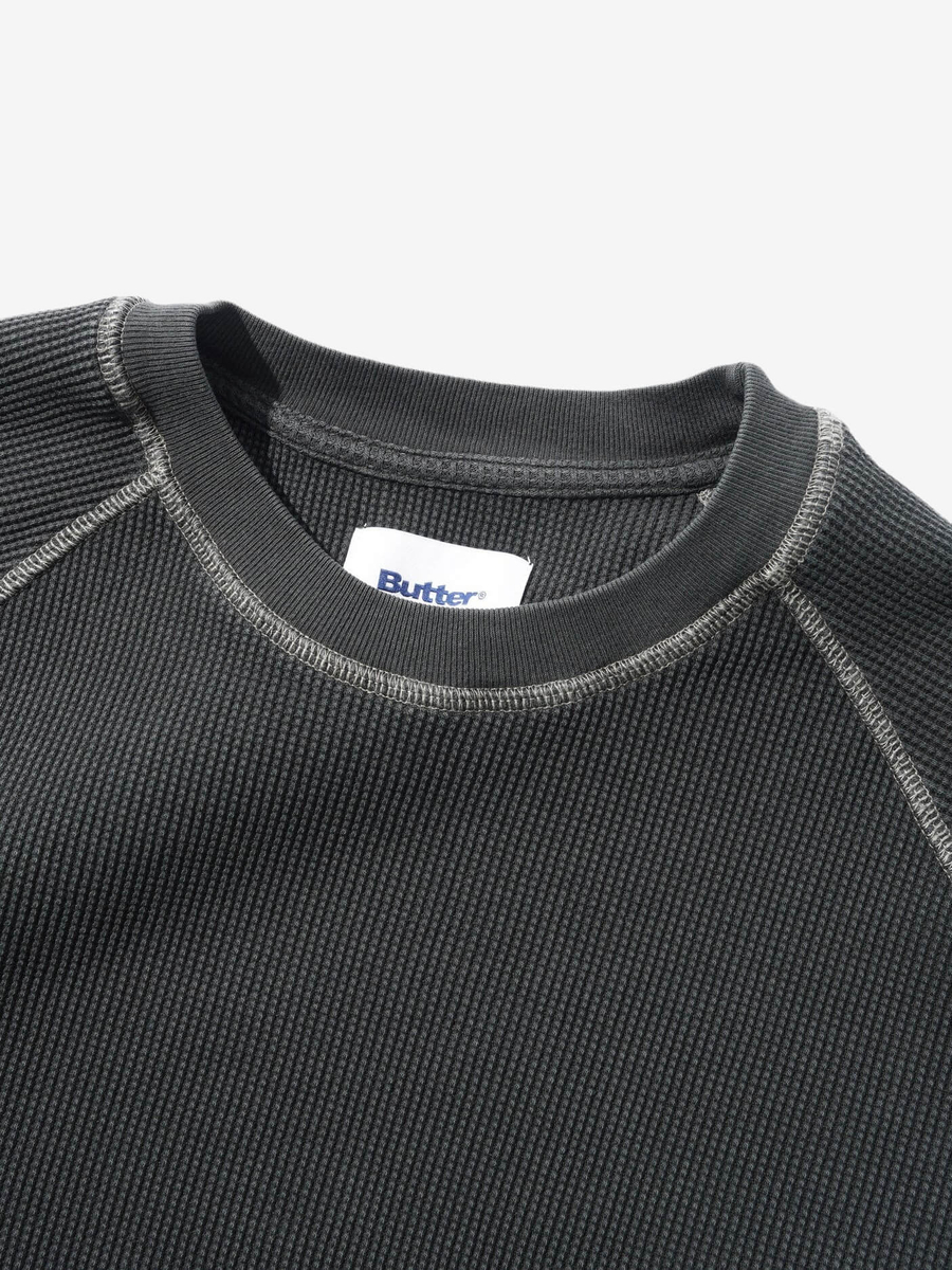 BUTTER GOODS — Лонгслив Waffle L/S Top Washed Black