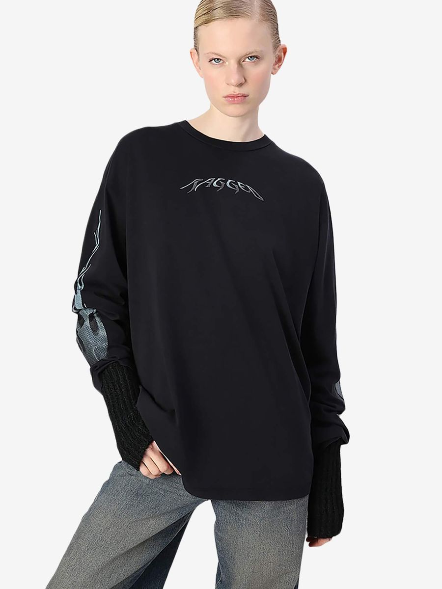 THE RAGGED PRIEST — Лонгслив Nitric Top Black/Blue