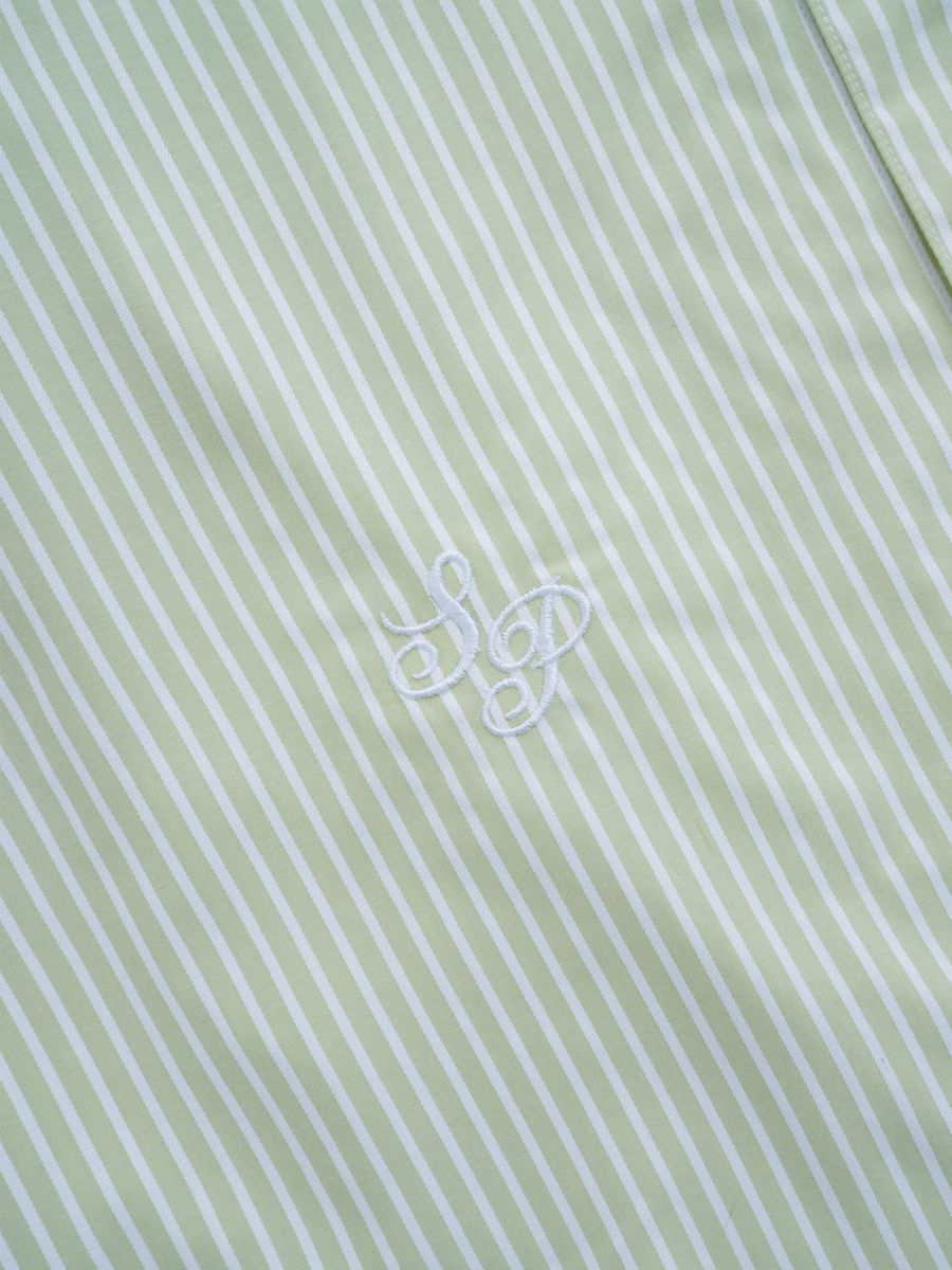 SAILOR PAUL — Рубашка Stripe Embroidery Матча