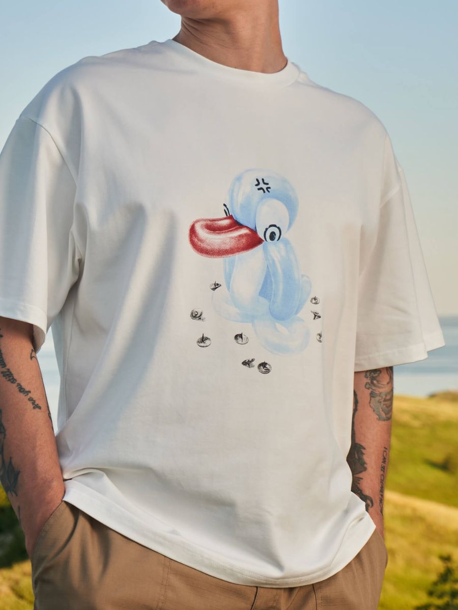 CALLED A GARMENT — Футболка Balloon Penguin молочный
