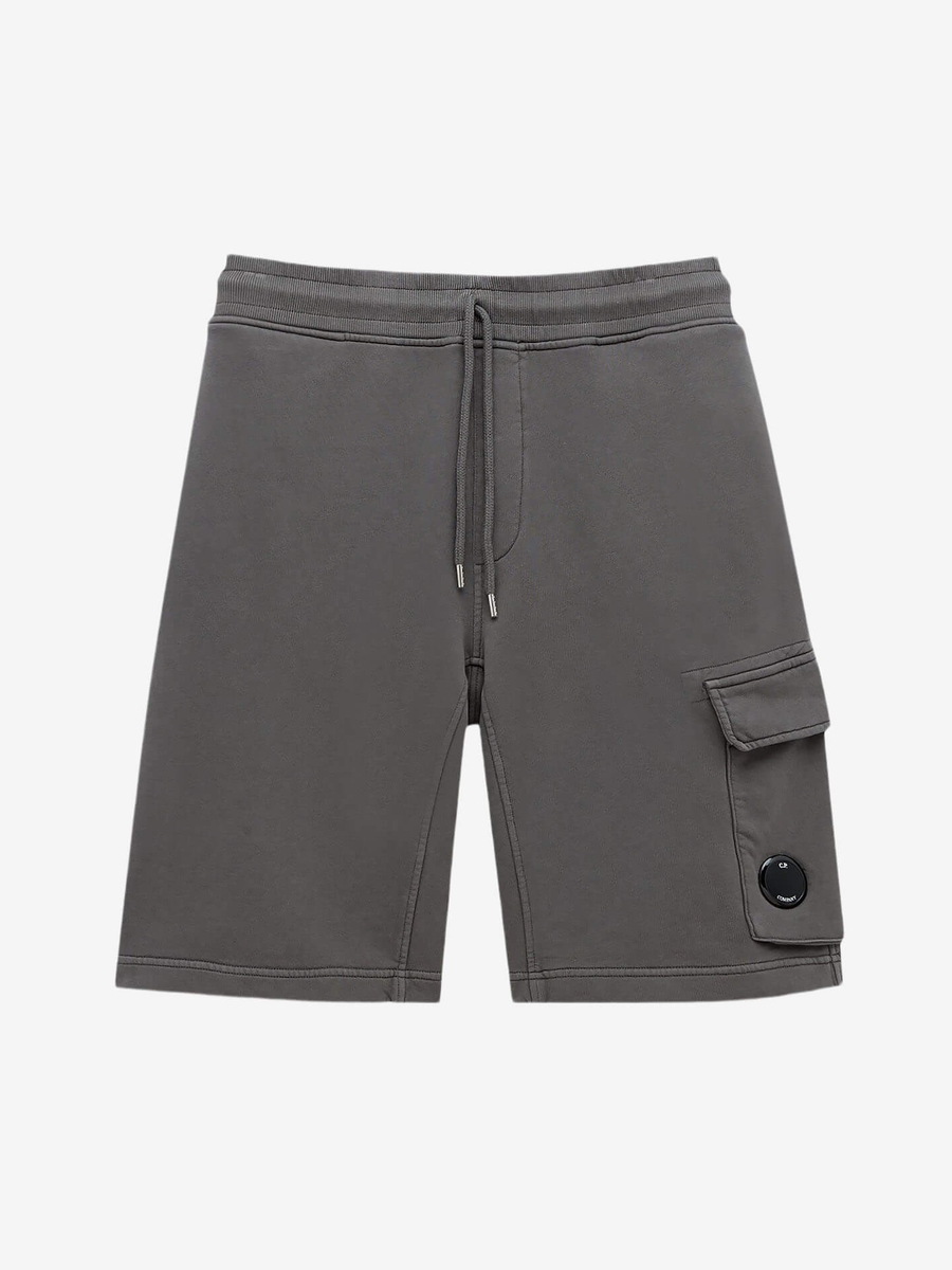 C.P. COMPANY — Шорты Cotton Diagonal Fleece Cargo Sweat Gunmetal