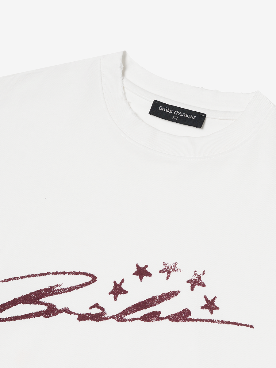 BRÛLER D’AMOUR — Футболка Автограф/Autographe White