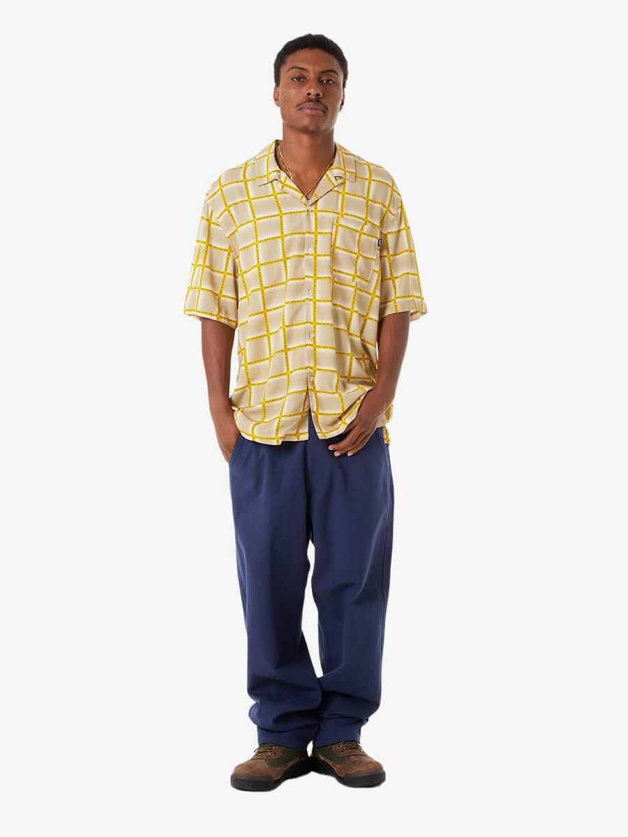 HUF — Рубашка Flynn S/S Resort Shirt Mustard