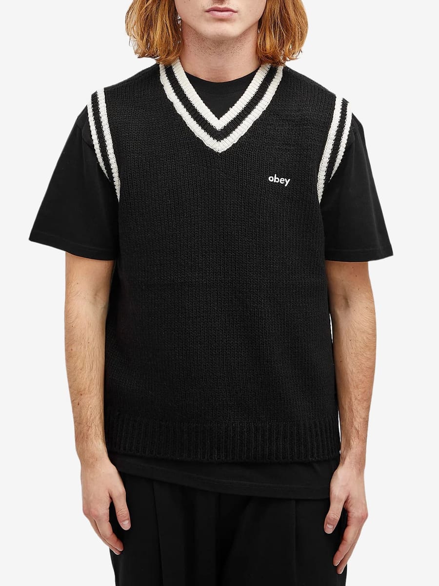 OBEY — Жилет Вязанный Alden Sweater Vest Black