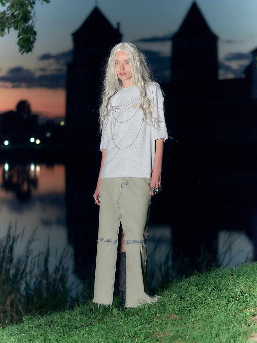 CALLED A GARMENT — Футболка Iris College Серый Меланж