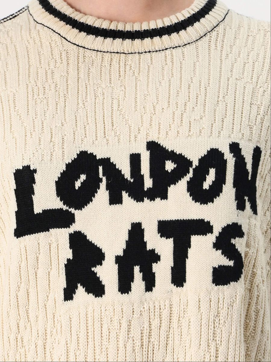 THE RAGGED PRIEST — Свитер вязаный London Rats Knit Ecru/Black