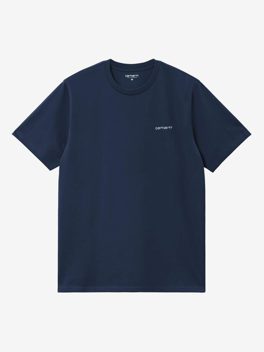 CARHARTT WIP — Футболка Script Embroidery Jupiter/White