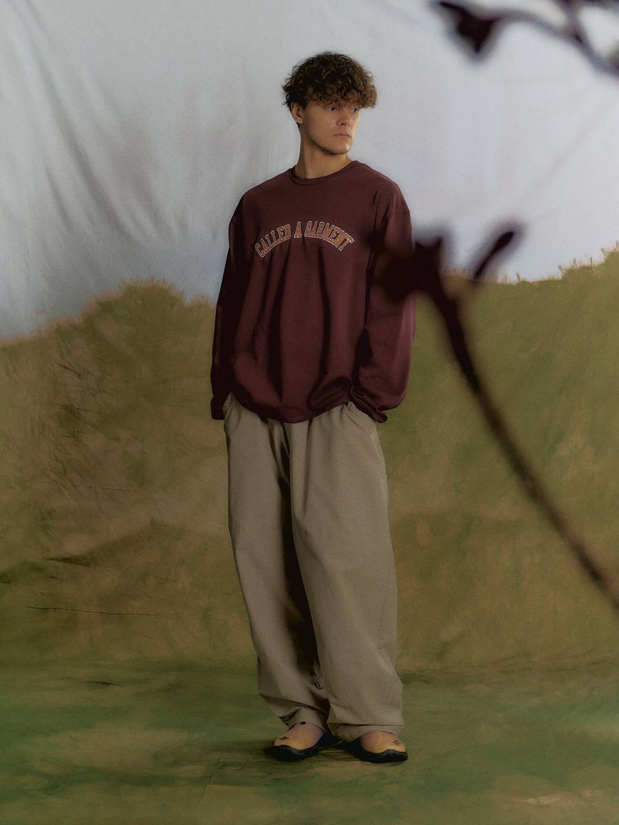 CALLED A GARMENT — Лонгслив  College Вишневый