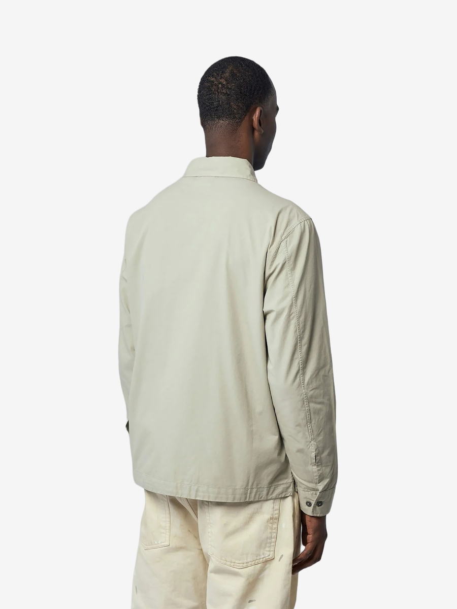 C.P. COMPANY — Овершот Organic Gabardine Hidden Zip Lens Dove