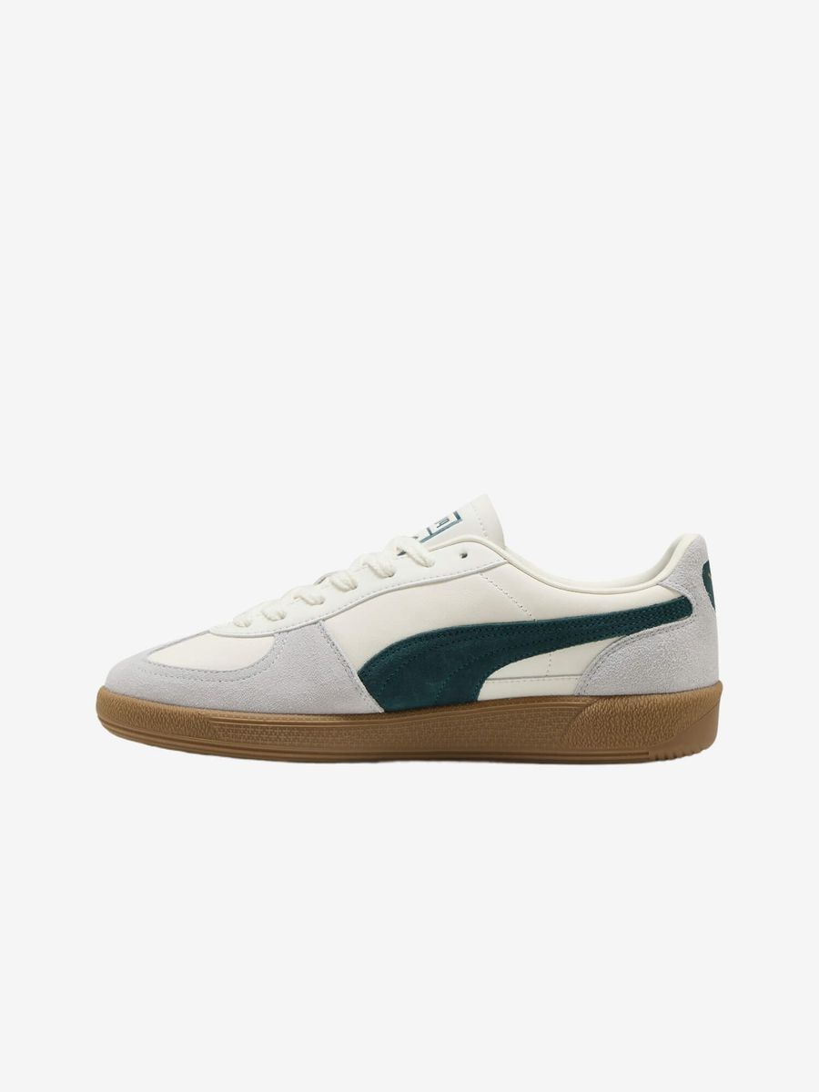PUMA — Кроссовки Palermo Lth Warm White/Green Terrain