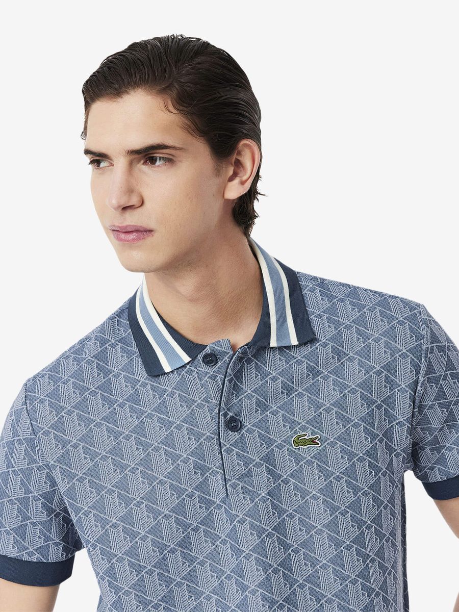 LACOSTE — Футболка Поло Classic Fit Contrast Collar Monogram Falcon/Overview