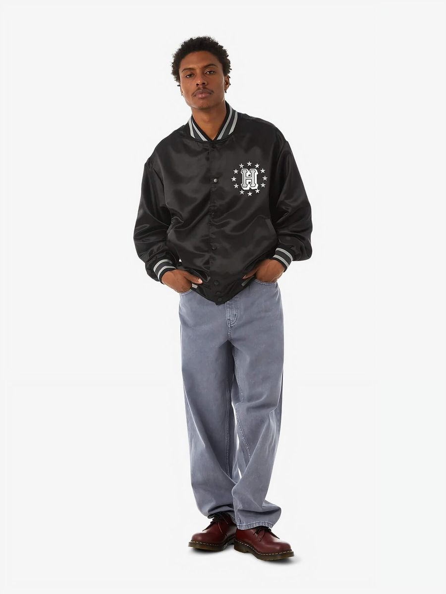 HUF — Куртка Galactic Stack Baseball Jacket Black