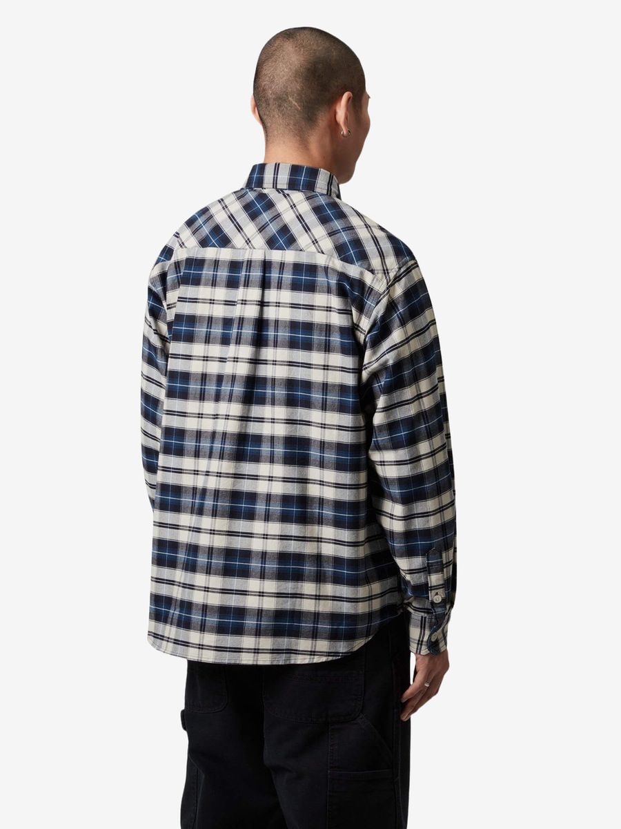 CARHARTT WIP — Рубашка Tarbell Check Dark Navy/White