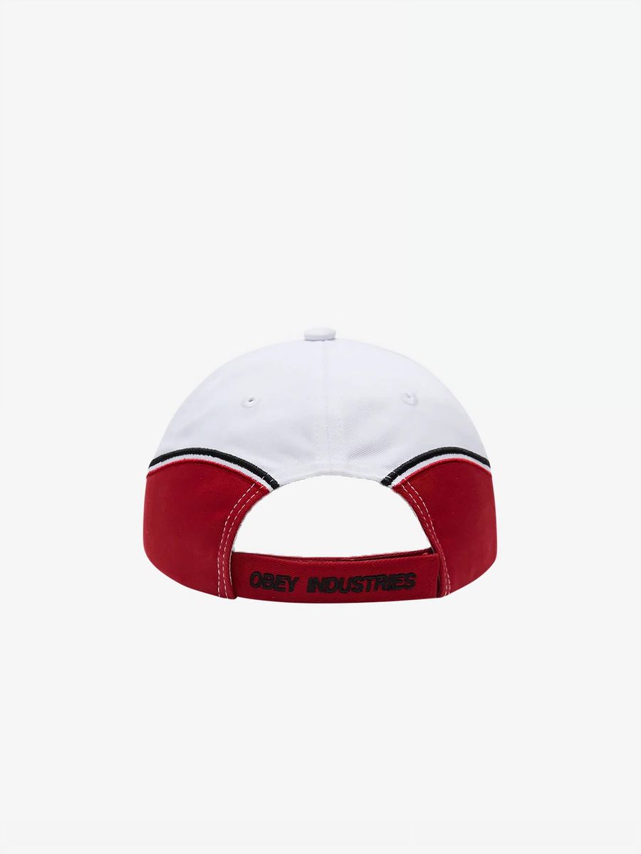 OBEY — Кепка Speedway 6 panel Velcro Back White Multi