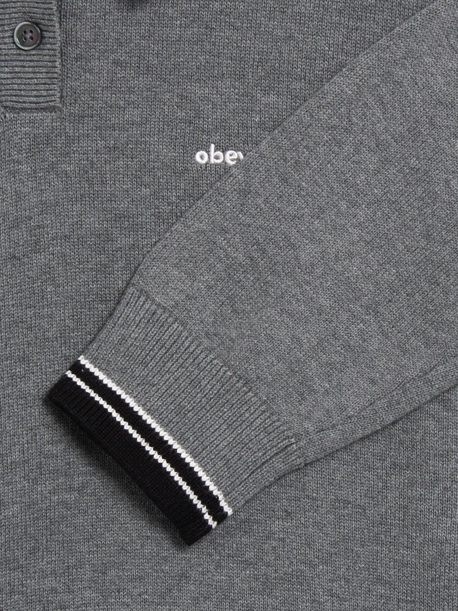 OBEY — Свитер-Поло W Goalie Polo Sweater Grey Heather