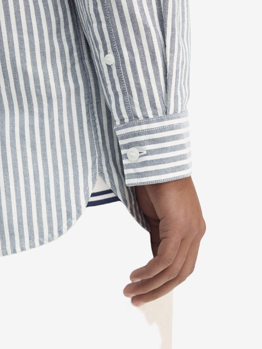 FRED PERRY — Рубашка Oxford Stripe Tennis Blue