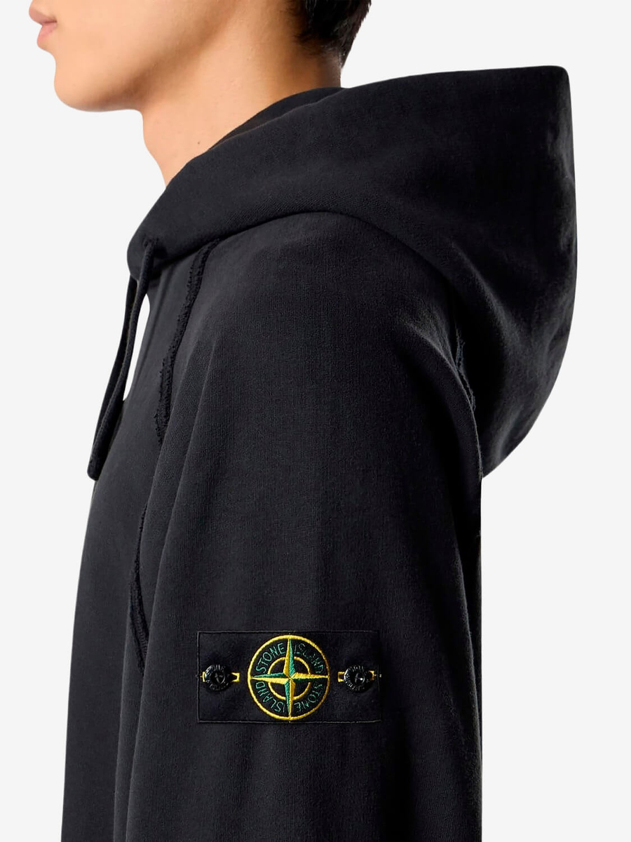 STONE ISLAND — Худи Brushed Organic Reglan Hood Black
