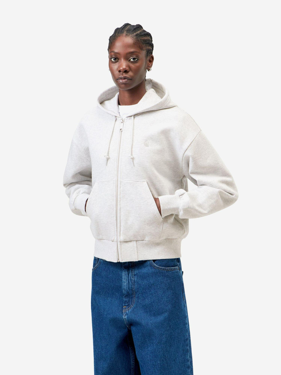 CARHARTT WIP — Худи W Hooded Casey Zip Ash Heather/Silver