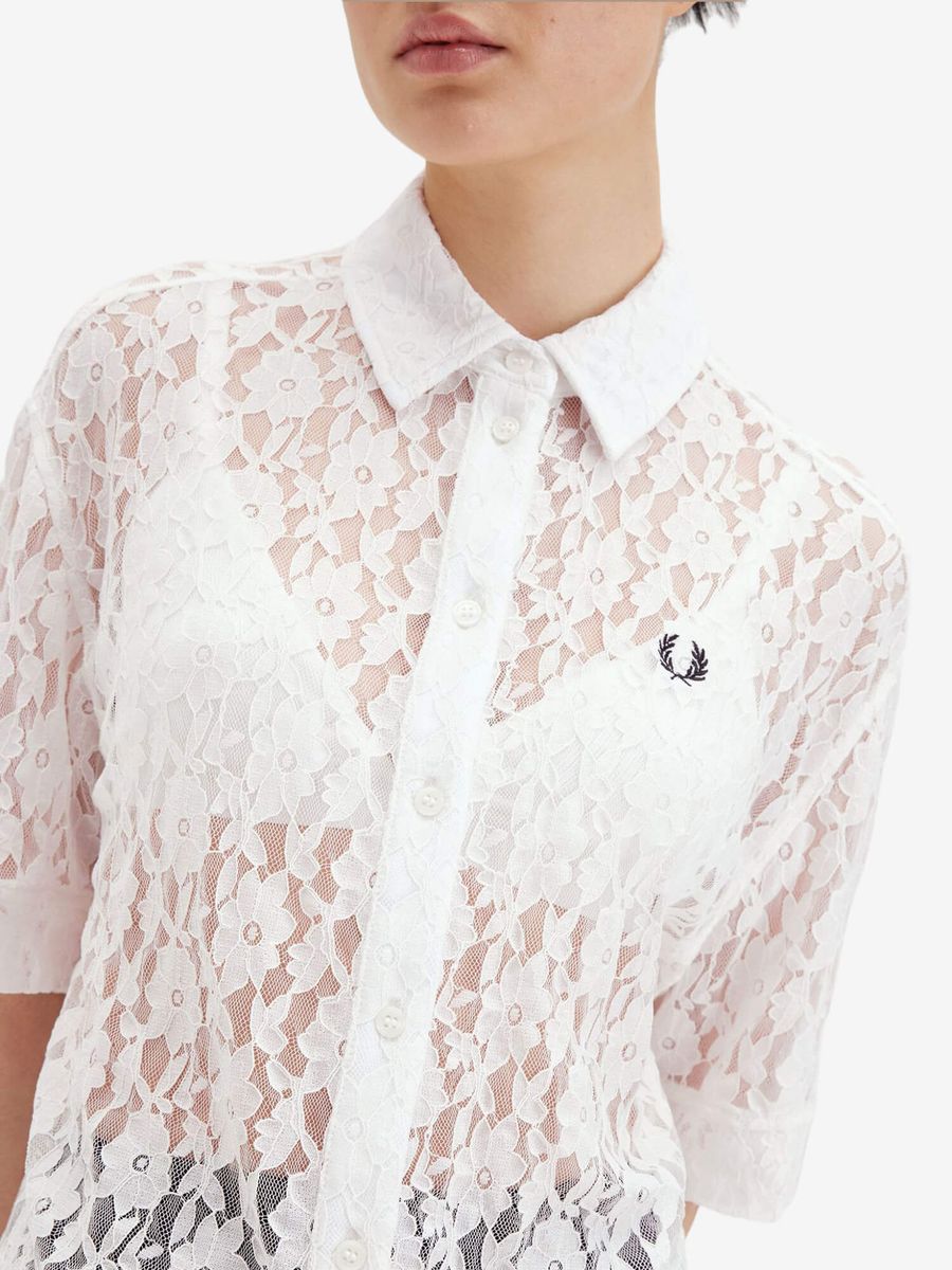 FRED PERRY — Рубашка Lace Shirt Snow White