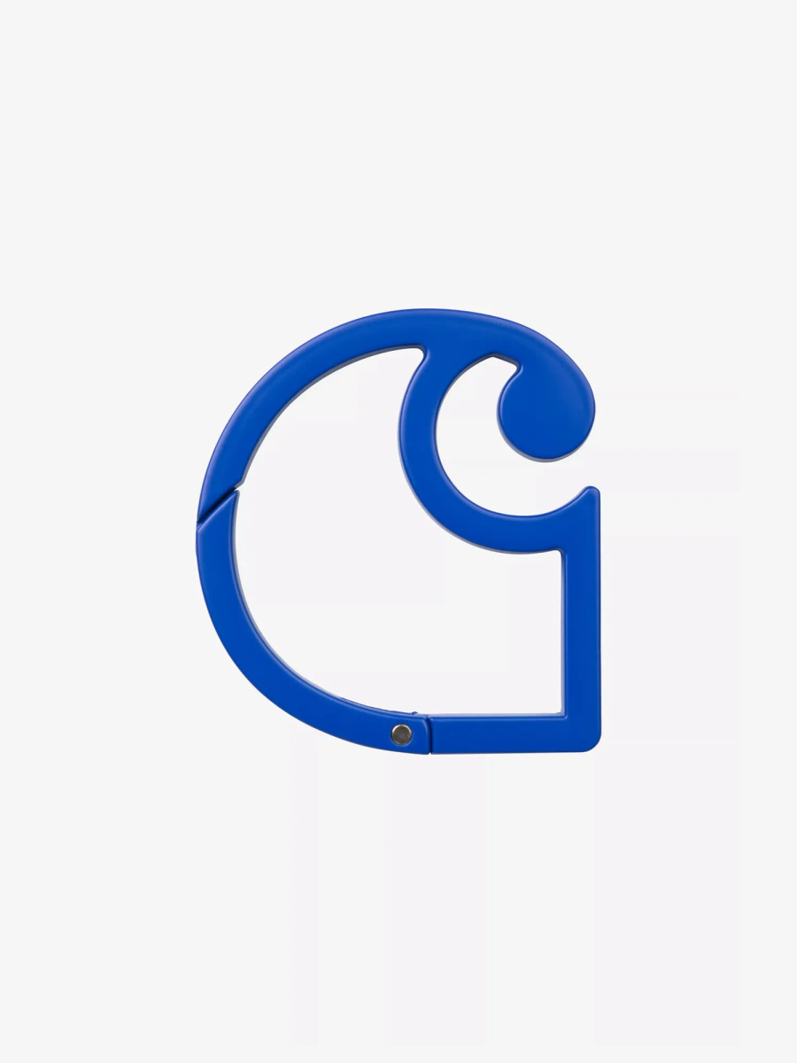 CARHARTT WIP — Карабин C Logo Carabiner Blue