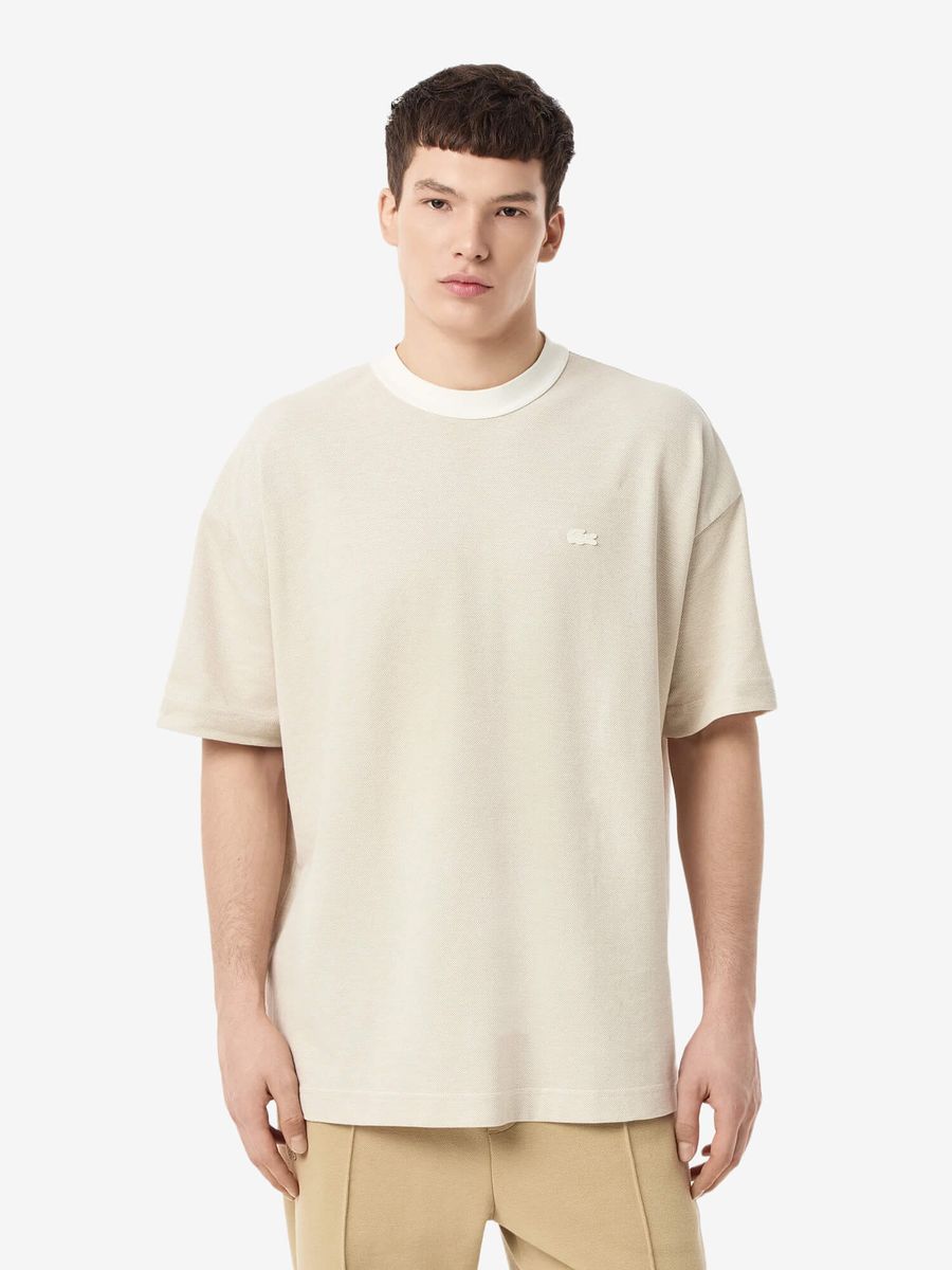 LACOSTE — Футболка Oversize Fit Tee Beige