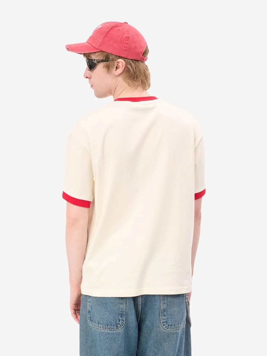 CARNE BOLLENTE — Футболка Even More Amour Off White/Red