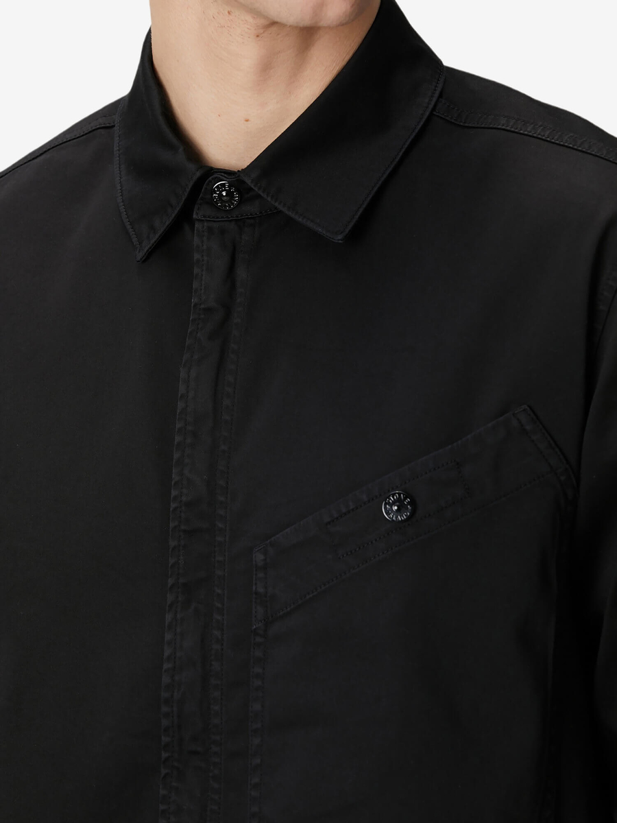 STONE ISLAND — Овершот Nylon Stretch Jacket Black
