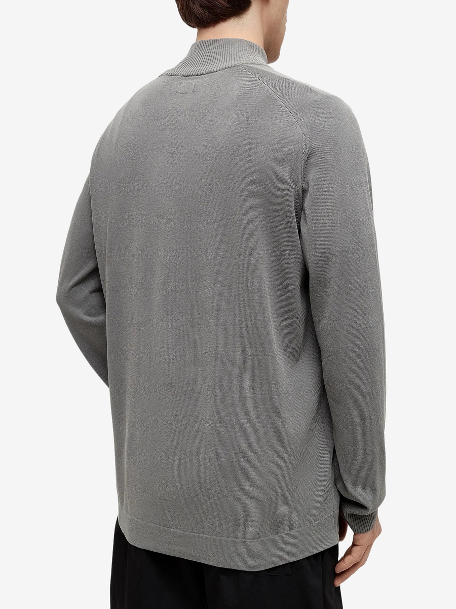 C.P. COMPANY — Свитшот Cotton Crepe Hal-Zip Gunmetal