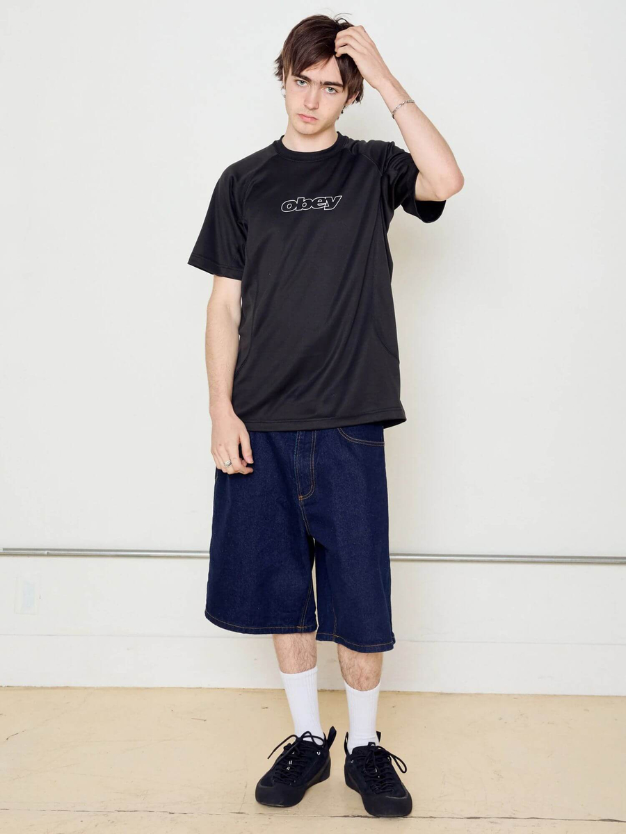 OBEY — Шорты Bigwig Baggy Denim Short Rinse Indigo