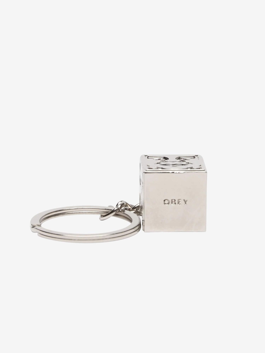 OBEY — Брелок Icon Face Cube Key Chain SIlver