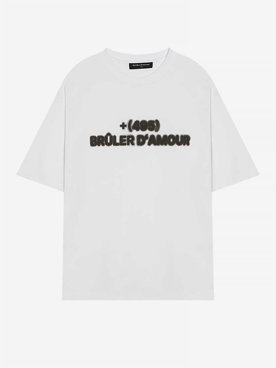 BRÛLER D’AMOUR — Футболка +495 Москва White