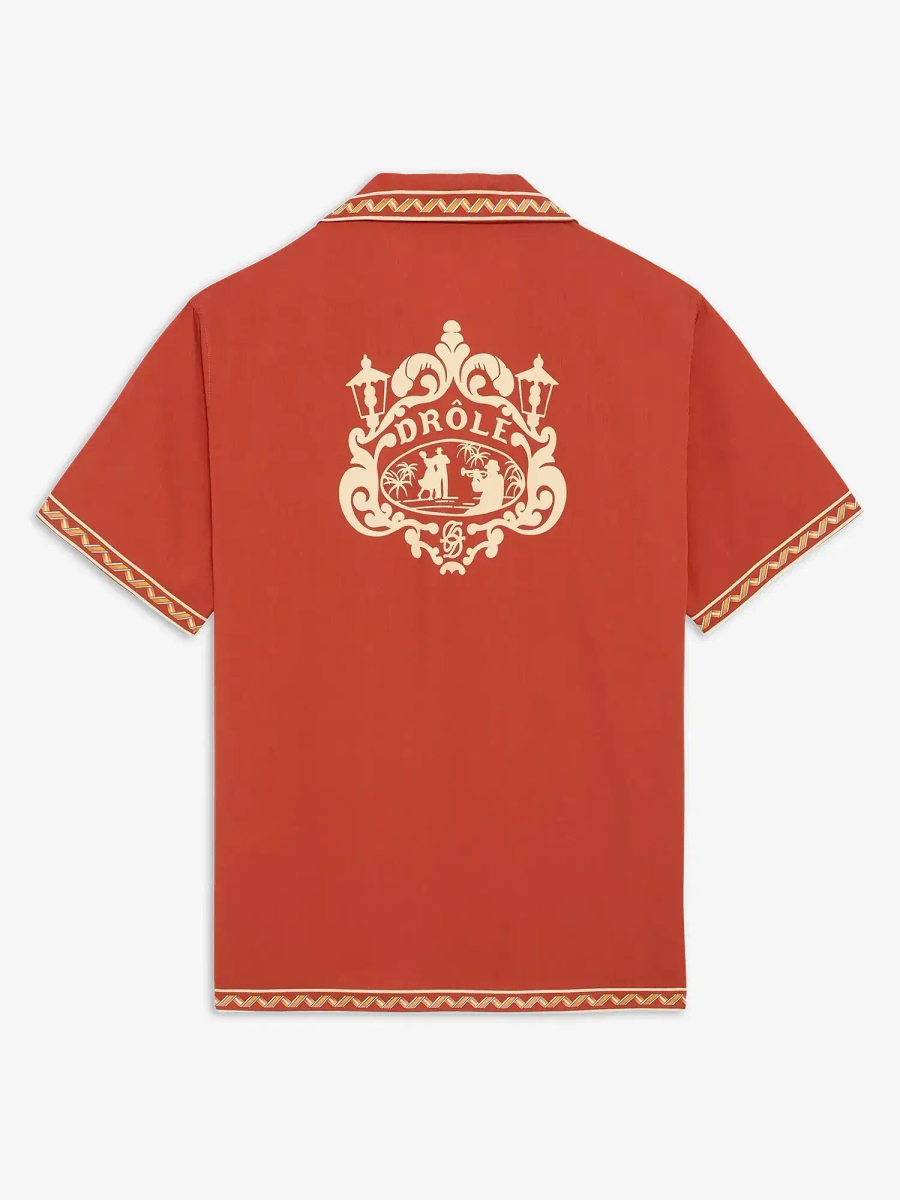 DRÔLE DE MONSIEUR — Рубашка Chemise Brodée Danseurs Brick