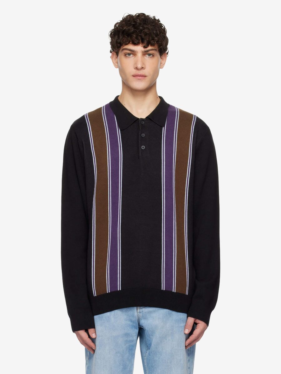 CARHARTT WIP — Свитер-Поло Arlo Polo Black/Aura Kendricks Stripe