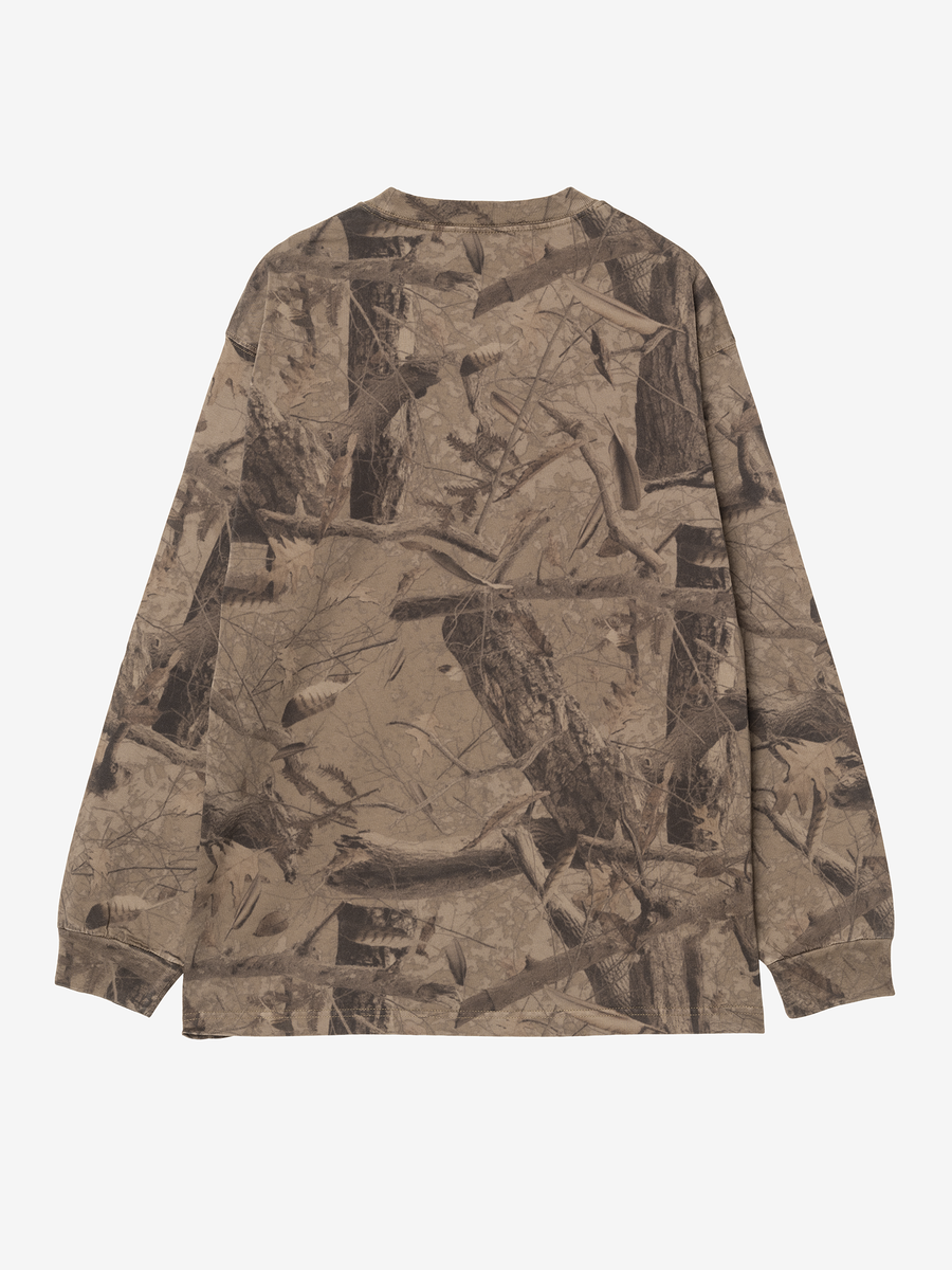 CARHARTT WIP — Лонгслив L/S Feather Tree Camo Khaki/Shungite