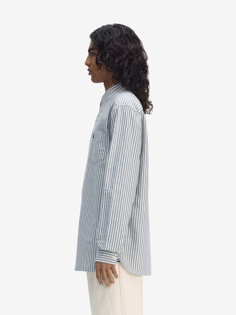 FRED PERRY — Рубашка Oxford Stripe Tennis Blue