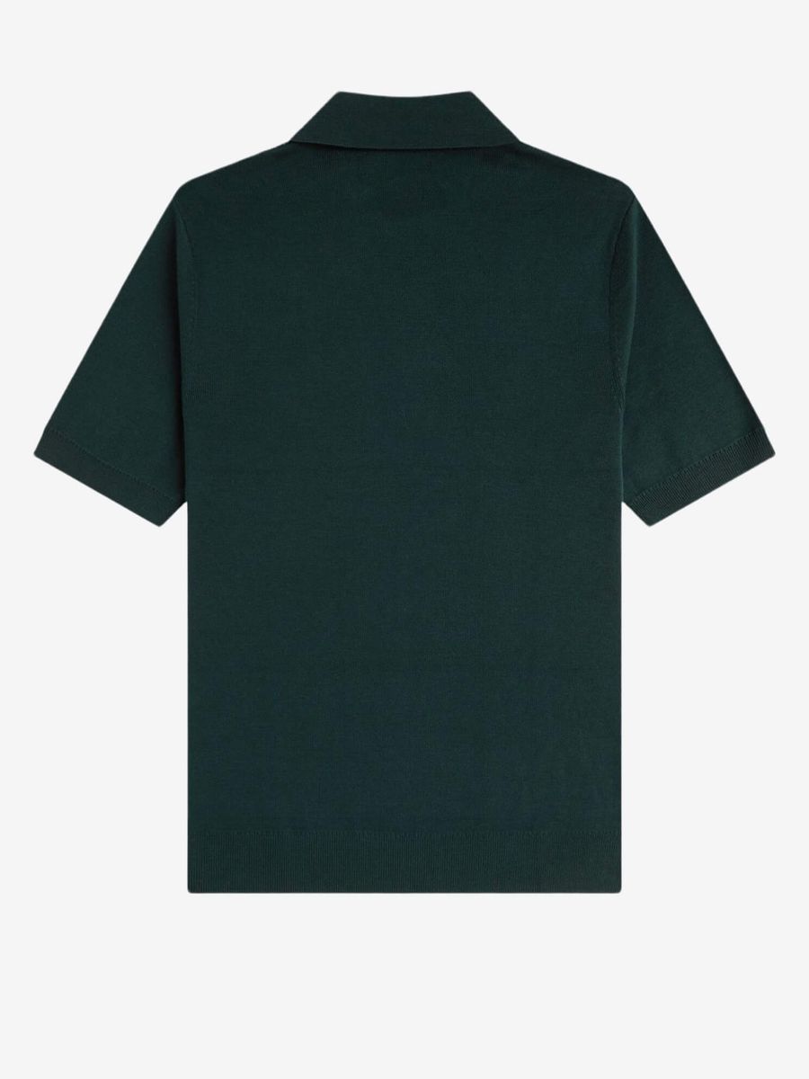 FRED PERRY — Поло Panel Detail Knitted Shirt Grassroots